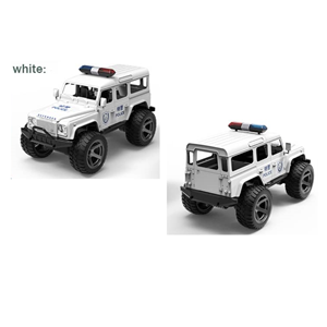  ماشین کنترلی شارژی جیپ پلیس سفید Remote Control LAND ROVER DEFENDER POLICE JEEP 2.4G -اسباب بازی